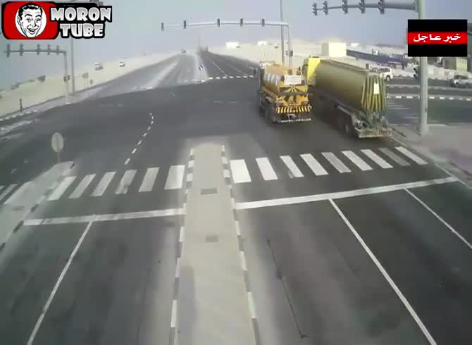 Video :fatal incident between a tanker truck and a vehicle